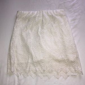 white floral j.crew skirt